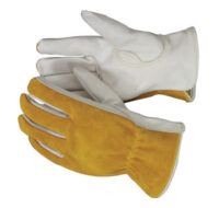 Radnor® Large Premium Grain Split Back Cowhide Unlined Drivers Gloves With Keystone Thumb And Shirred Elastic Back (Carded)