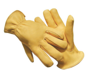 Radnor® X-Large Premium Grain Deerskin Unlined Drivers Gloves With Keystone Thumb, Slip-On Cuff, Double Stitched Hem And Shirred Elastic Back