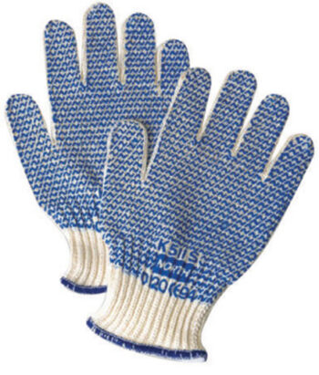 North® by Honeywell Ladies Grip N® Abrasion Resistant Blue PVC Coated Work Gloves With Seamless Liner And Continuous Knit Cuff