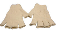 Radnor® Ladies Natural 7 Cut Standard Weight Polyester/Cotton Fingerless String Gloves With Knit Wrist