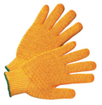 Radnor® X-Large Orange Medium Weight Acrylic/Polyester Ambidextrous String Gloves With Double Sided PVC Crisscross Honeycomb Pattern Coating