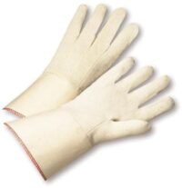 Radnor® Men's White 12 Ounce 100% Cotton Canvas Gloves With Gauntlet Cuff