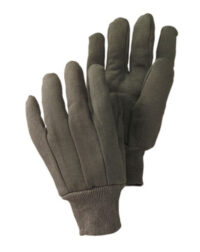 Radnor® Ladies Brown 9 Ounce 100% Cotton Jersey Gloves With Knitwrist