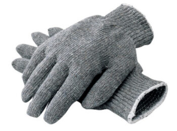 Radnor® Large Gray Medium Weight Polyester/Cotton Ambidextrous String Gloves With Knit Wrist