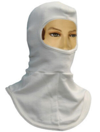 National Safety Apparelﾮ One Size Fits All White Modacrylicﾮ And Nomexﾮ Flame Resistant Hood