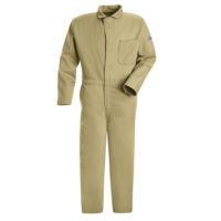 Bulwarkﾮ 42" Khaki Cotton Flame Resistant Coverall With Zipper Closure