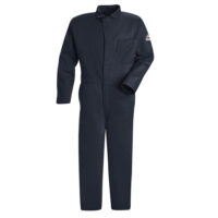 Bulwarkﾮ 44" Navy Cotton Flame Resistant Coverall With Zipper Closure
