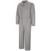 Bulwarkﾮ 38" Grey Cotton Excel FRﾮ ComforTouchﾙ Nylon Flame Resistant Coverall With Zipper Closure