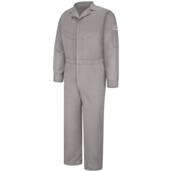 Bulwarkﾮ 50" Grey Cotton Excel FRﾮ ComforTouchﾙ Nylon Flame Resistant Coverall With Zipper Closure