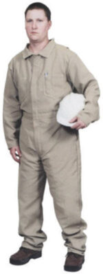 Stanco Safety Productsﾙ Size 4X Tan Induraﾮ Arc Rated Flame Resistant Coveralls With Front Zipper Closure