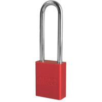 American Lockﾮ Red Anodized Aluminum 5 Pin Tumbler Safety Padlock Boron Alloy Shackle