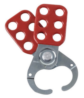 Bradyﾮ Red Vinyl Coated High Tensile Steel Lockout Hasp With 1" Jaw
