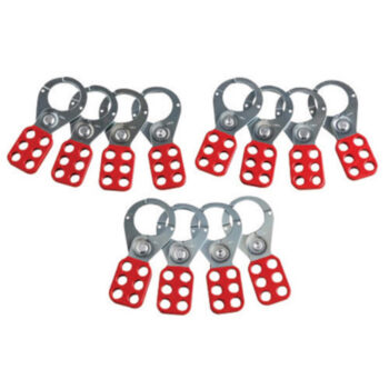 Bradyﾮ Red Vinyl Coated High Tensile Steel Lockout Hasp With 1 1/2" Jaw