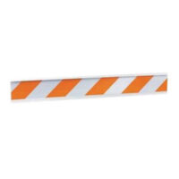 Cortina Safety Products Group 6' White Engineer Grade PVC Sheeting PLASTX I-Beam With Reflective Stripe On Both Sides
