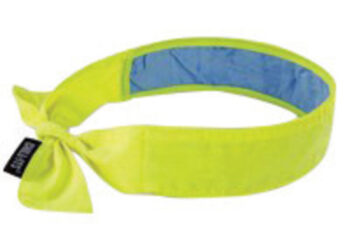 Ergodyne Hi-Viz Lime Chill-Itsﾮ 6700CT Advanced PVA Evaporative Cooling Bandana With Tie Closure And Towel