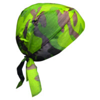OccuNomix Jungle Camouflage Tuff Nougiesﾙ 100% Cotton Doo Rag Tie Hat With Plastic Hook Closure And Holographic Hangtag