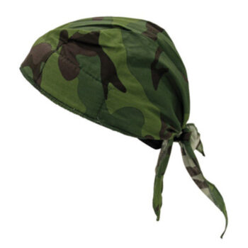 OccuNomix Jungle Camouflage Tuff Nougiesﾙ 100% Cotton Deluxe Doo Rag Tie Hat With Elastic Rear Band
