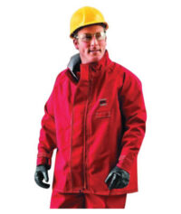 Ansell Large Red 30" Sawyer-Towerﾙ CPC Polyester Trilaminate Goreﾮ Fabric Chemical Splash Protection Jacket