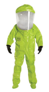 DuPontﾙ X-Large Lime Yellow SafeSPECﾙ 2.0 25 mil Tychemﾮ TK Encapsulated Level A Chemical Protection Suit With Hood, Socks With Outer Boot Flaps, Extra Wide Three Layer Faceshield, Two Exhaust Valves, Internal Barrierﾮ Gloves, Knee Wear Pads, Internal Adjustment Belt And Outer Butyl Gloves