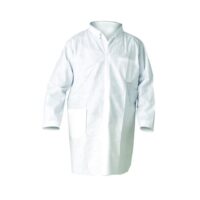 Kimberly-Clark Professional* Large White KleenGuard* A20 SMS Disposable Breathable Particle Protection Lab Coat/Lab Jacket
