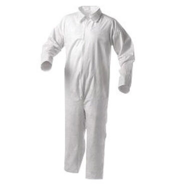 Kimberly-Clark Professional* X-Large White KleenGuard* A35 Microporous Film Laminate Disposable Liquid And Particle Bib Overalls/Coveralls