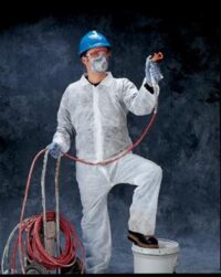 Radnorﾮ Large White Spunbond Polypropylene Disposable Coveralls With Front Zipper Closure