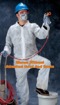 Radnorﾮ X-Large White Spunbond Polypropylene Disposable Coveralls With Front Zipper Closure And Attached Hood And Boots