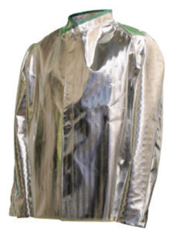 National Safety Apparelﾮ X-Large 30" Silver Aluminized Acrysil Heat Resistant Coat With Snap Front Closure
