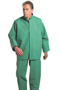 Onguard Industries X-Large Green Chemtex PVC, Nylon And Polyester Rain Coverall With Storm Flap Over Front Zipper Closure