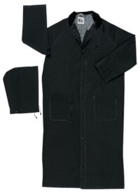 MCR Safetyﾮ Large Black 60" Classic .35 mm Polyester And PVC 2-Piece Coat With Detachable Hood And Corduroy Collar