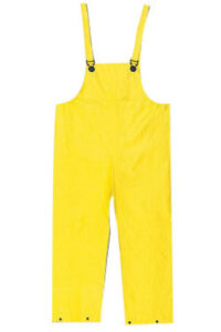 MCR Safetyﾮ Yellow Wizard .28 mm Nylon And PVC Bib Pants With Take Up Snaps On Ankles