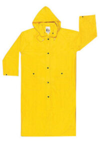 MCR Safetyﾮ Size 3X Yellow 49" Wizard .28 mm Nylon And PVC 2-Piece Coat With Detachable Hood
