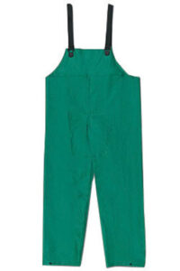 MCR Safetyﾮ Green Dominator .42 mm Polyester And PVC Bib Pants With Take Up Snaps On Ankles