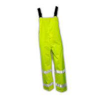 Tingley X-Large Fluorescent Yellow/Green Iconﾙ 12 mil Polyurethane And Polyester Class E Level 2 Breathable Rain Bib Overalls With Snap Fly Front Closure And Silver Reflective Tape
