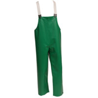 Tingley X-Large Green Safetyflexﾮ 17 mil PVC And Polyester Rain Bib Overalls With Hook And Loop Closure