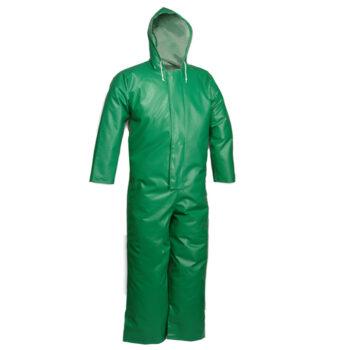 Tingley X-Large Green SafetyFlexﾮ 17 mil PVC And Polyester Coveralls With Hook And Loop Closure And Hood