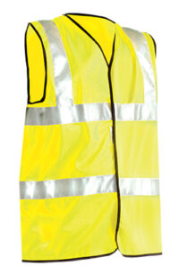 OccuNomix X-Large Hi-Viz Yellow OccuLuxﾮ Premium Light Weight Solid Cool Polyester Tricot Class 2 Dual Stripe Full Sleeveless Traffic Vest With Front Hook And Loop Closure And 3Mﾙ Scotchliteﾙ 2" Silver Reflective Tape