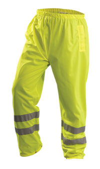 OccuNomix Large Yellow OccuLuxﾮ Polyester Breathable Rain Pants With Snap Front Closure And 3Mﾙ Scotchliteﾙ Reflective Stripe
