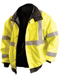 OccuNomix Medium Yellow Polyester/Fleece/PU Coating Bomer Jacket