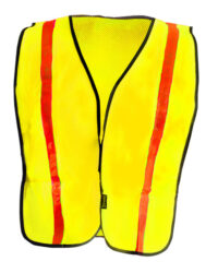OccuNomix Regular Hi-Viz Yellow OccuLuxﾮ Valueﾙ Economy Light Weight Polyester Mesh Vest With Front Hook And Loop Closure, 1" Gloss Reflective Tape, Elastic Side Straps And 1 Pocket