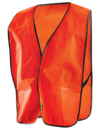 OccuNomix 4X Hi-Viz Orange OccuLuxﾮ Valueﾙ Economy Light Weight Polyester Mesh Vest With Front Hook And Loop Closure And Elastic Side Straps And 1 Pocket