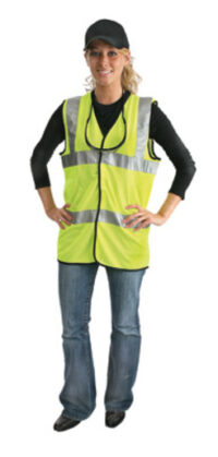 Radnorﾮ X-Large Yellow Polyester/Mesh Dual Strip Vest