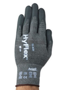 Ansell Size 9 HyFlex 18 Gauge HPPE/Nylon/Spandex Cut Resistant Gloves With Nitrile Coated Palm