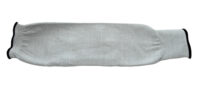 Ansell Size Wide/18" Light Gray HyFlex 13 Gauge HPPE Intercept Technology Cut Resistant Sleeve With Elastic Closure Closure And Black Overedge