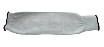 Ansell Size Wide/18" Light Gray HyFlex 13 Gauge HPPE Intercept Technology Cut Resistant Sleeve With Elastic Closure Closure And Black Overedge