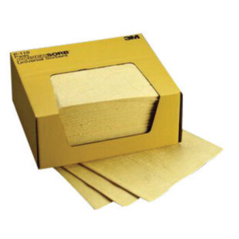 3Mﾙ 11" X 13" Yellow Polypropylene And Polyester Sorbent Pad
