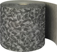 Bradyﾮ 15" X 150' SPCﾙ BattleMatﾙ Gray 2-Ply Polypropylene Double Perforated Heavy Duty Camoflage Sorbent Roll, Perforated Every 12" And Up The Center