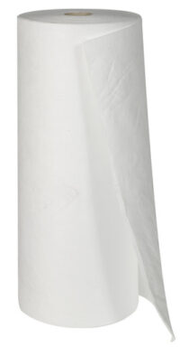 Bradyﾮ 30" X 150' SPCﾙ ENVﾙ White 1-Ply Meltblown Polypropylene Economy Medium Weight Sorbent Roll