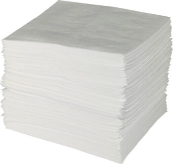 Bradyﾮ 15" X 19" SPCﾙ ENVﾙ White 1-Ply Meltblown Polypropylene Economy Medium Weight Sorbent Pad (100 Per Bale)