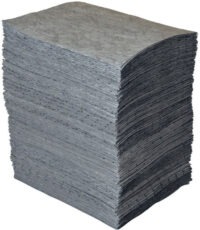 Bradyﾮ 15" X 19" SPCﾙ GPﾙ Gray 1-Ply Meltblown Polypropylene Dimpled Light Weight Double Coverage Sorbent Pad (200 Per Bale)